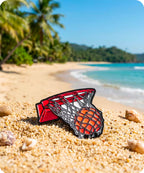 Basketball Hoop Enamel Pin Badge