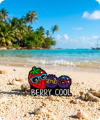 Berry Cool Strawberry & Blueberries Enamel Pin Badge