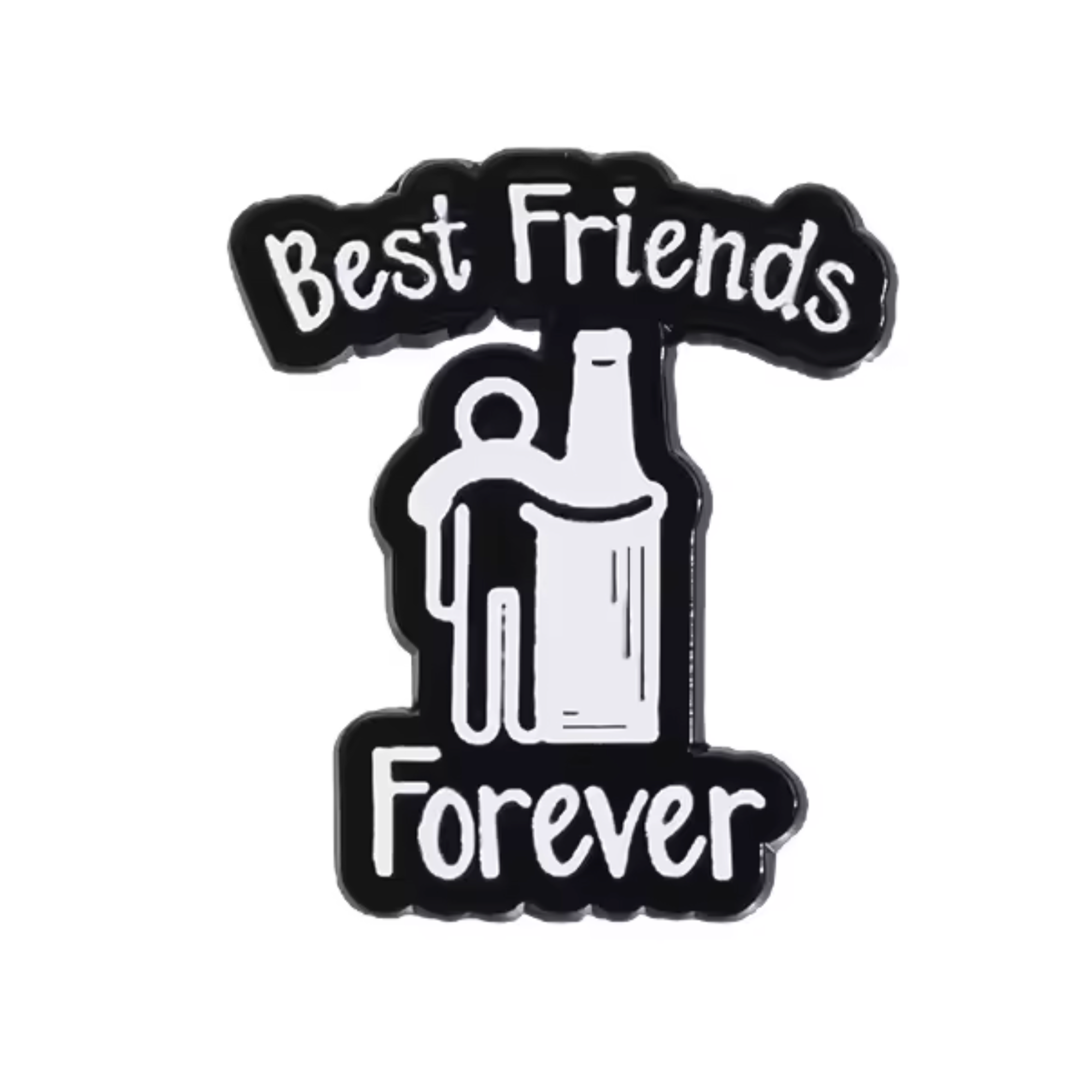 Insignia de pin de Mejores Amigos Para Siempre (alcohol) Imagen principal del producto