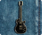 Black Electric Guitar Pin Badge