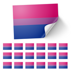 20 X Bisexual Flag Stickers