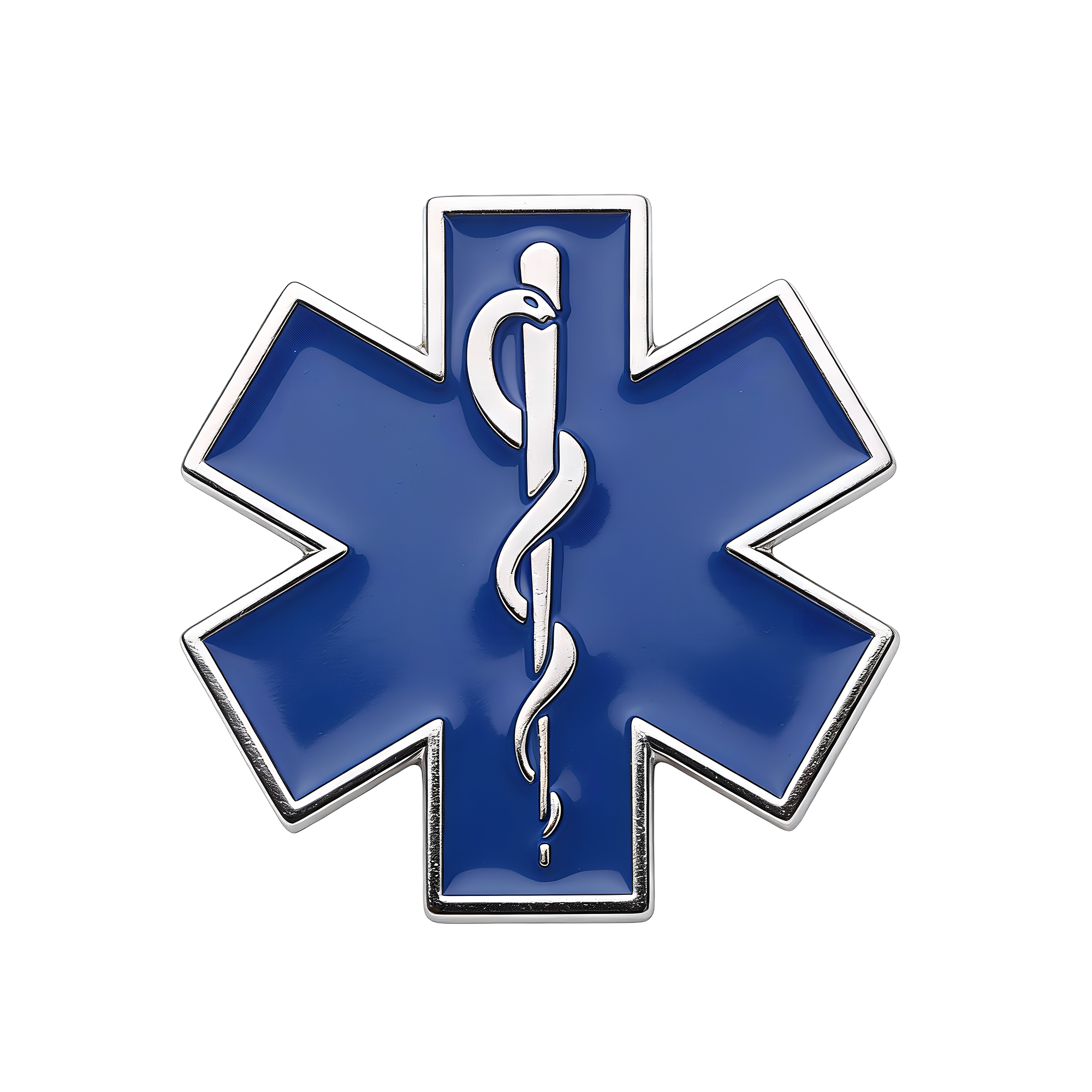 Insignia de pin con estrella de ambulancia médica azul Imagen principal del producto