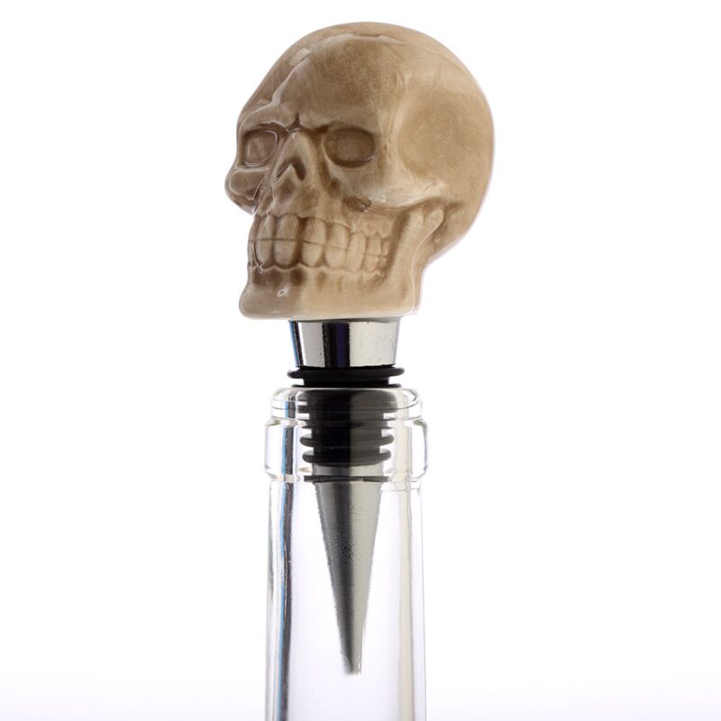Skull Ceramic Bottle Stopper Wine