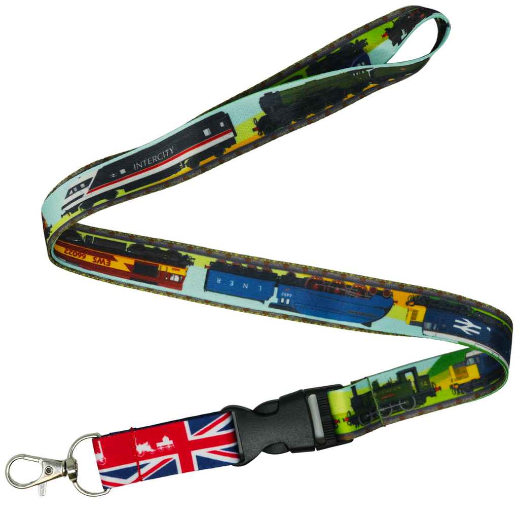 British Trains Lanyard – Classic Locomotive & Rail Design
