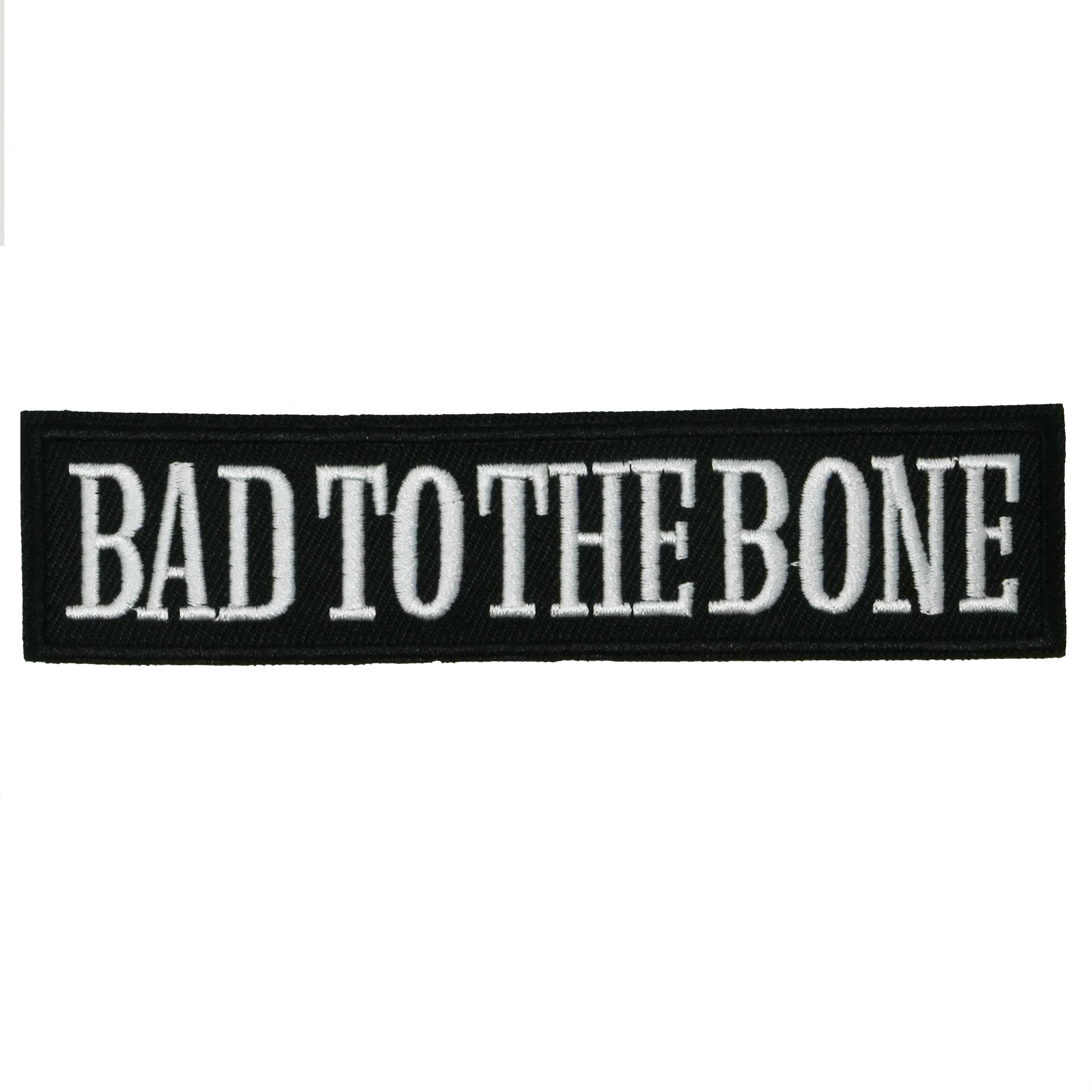 Bad To The Bone Patch Iron On (13x 3cm) Main image