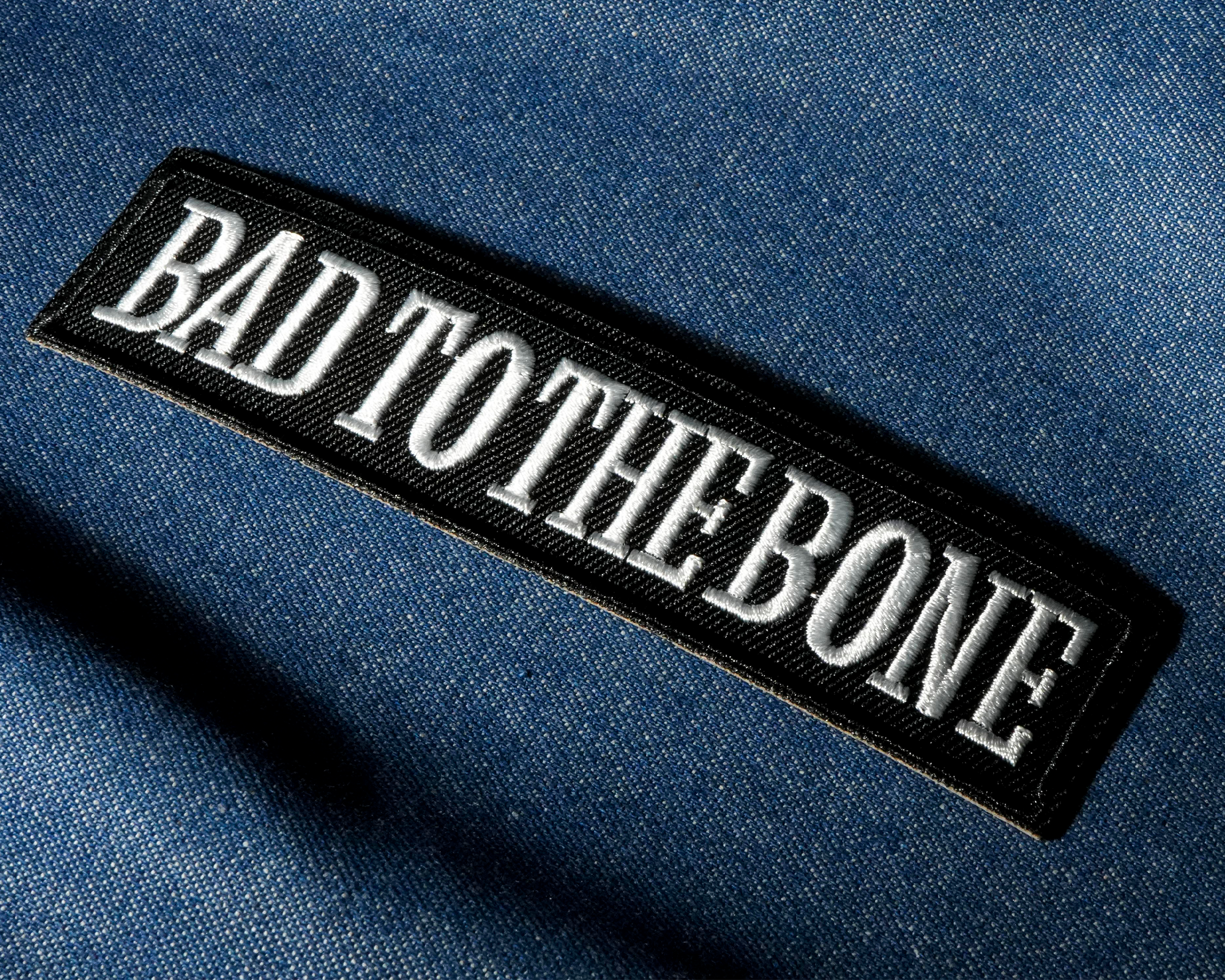 Bad To The Bone Patch Iron On (13x 3cm) Secondary image