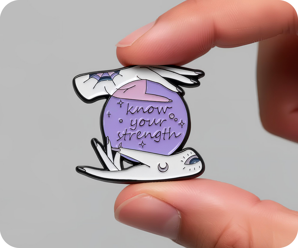 Mystic Know Your Strength Crystal Ball Pin Badge
