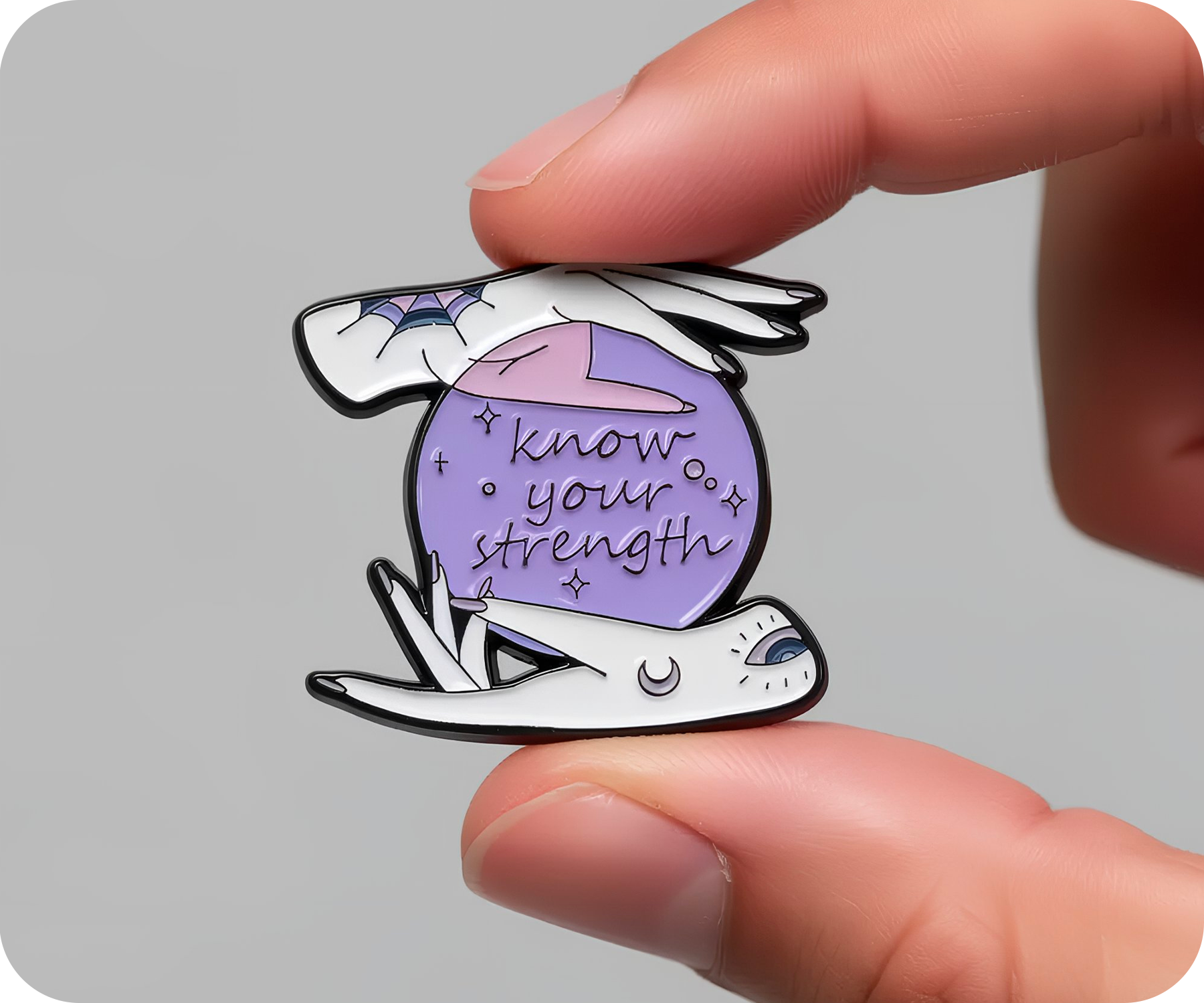 Mystic Know Your Strength Crystal Ball Pin Badge