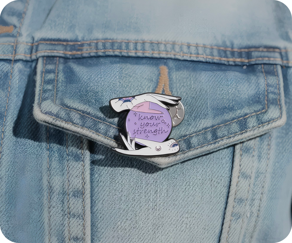 Mystic Know Your Strength Crystal Ball Pin Badge
