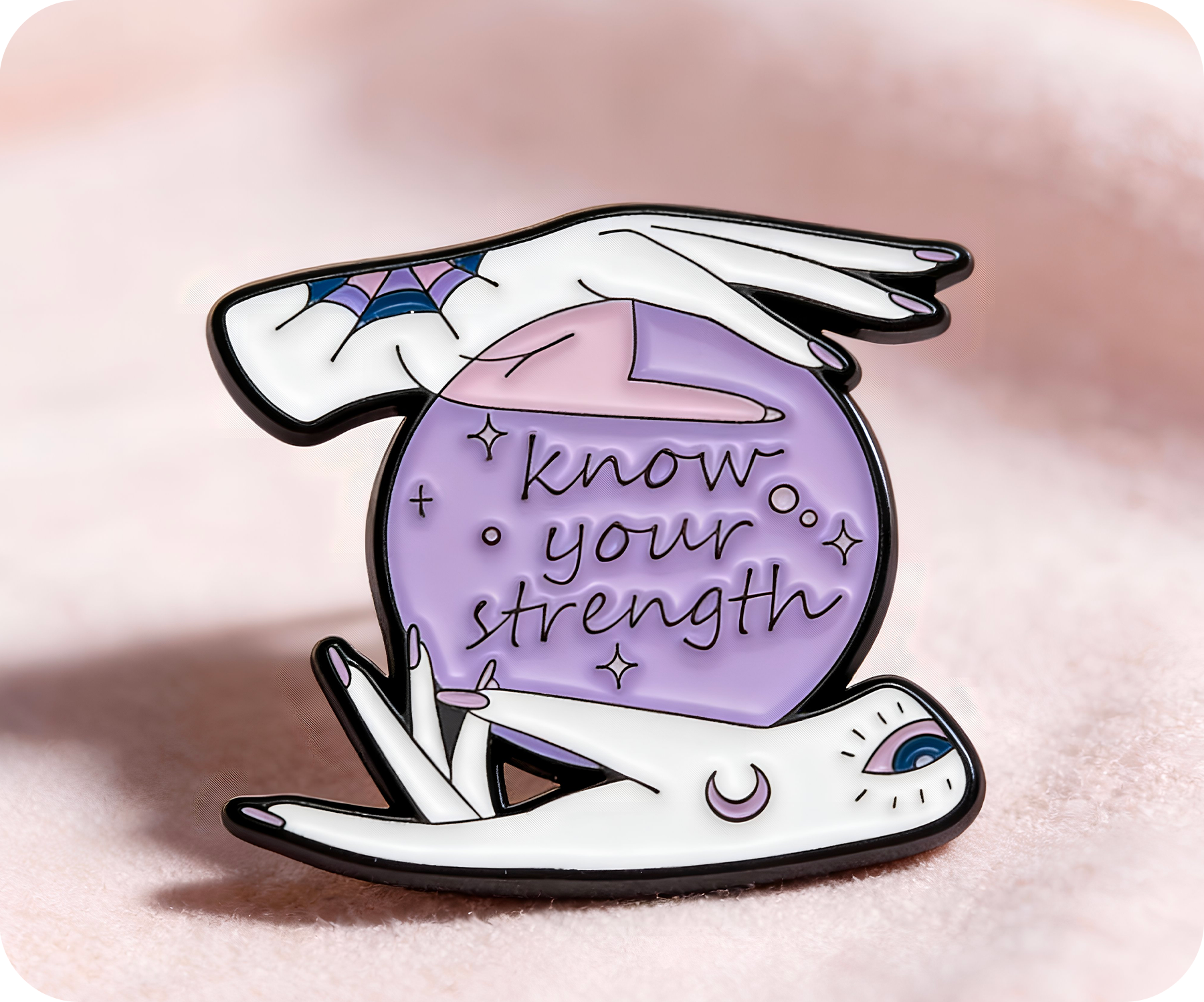 Pin de bola de cristal "Conoce tu fuerza" místico Imagen secundaria del producto