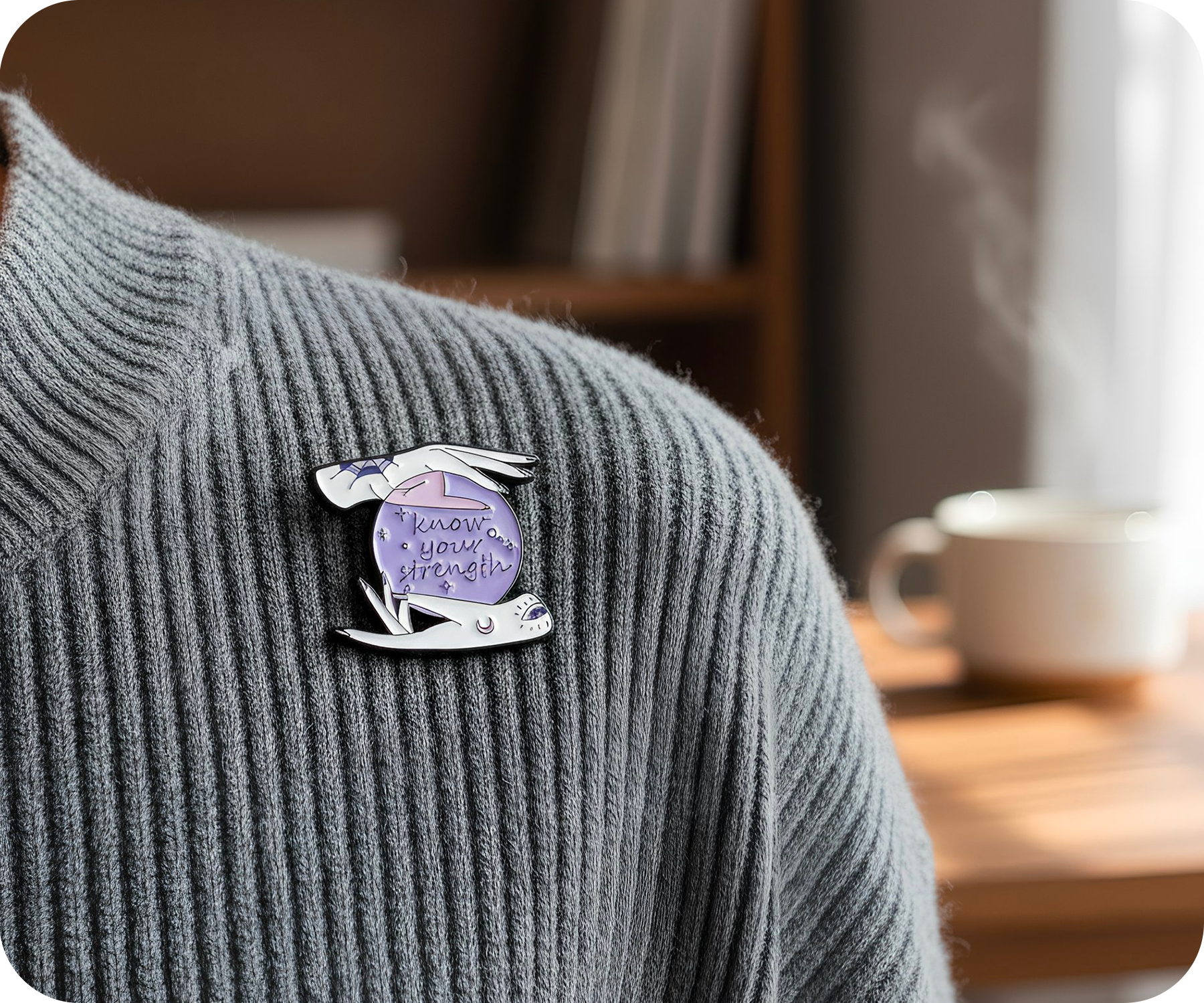 Mystic Know Your Strength Crystal Ball Pin Badge