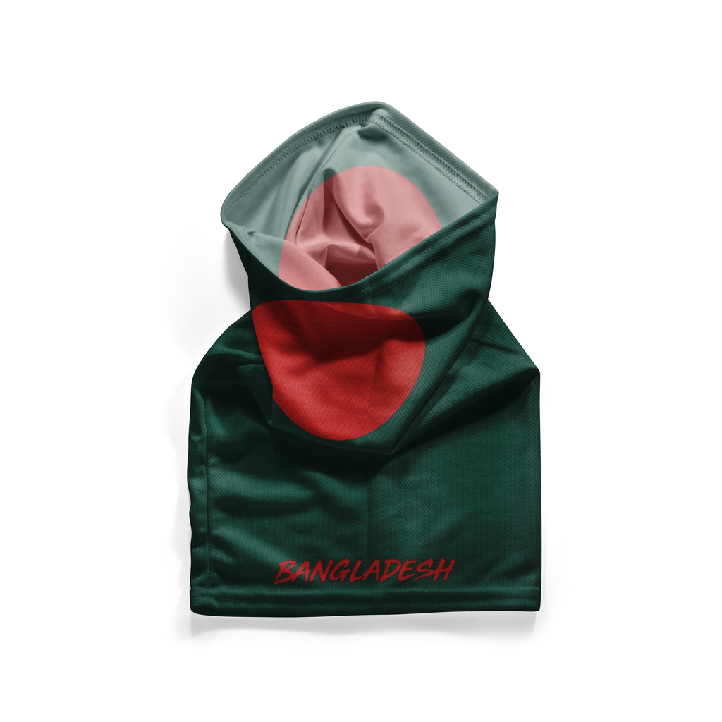Snood con la bandera de Bangladés – Mascarilla transpirable, braga de cuello, cubrecara