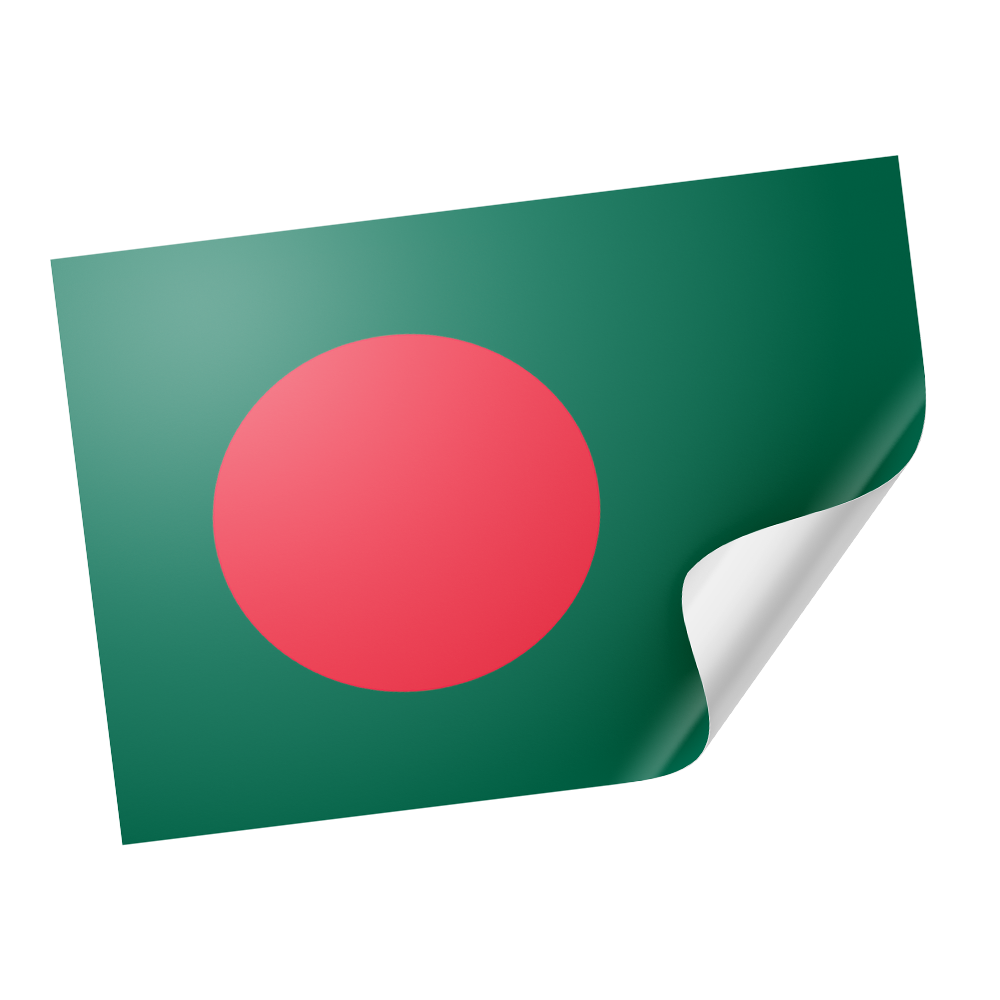 20 X Bangladesh Flag Stickers