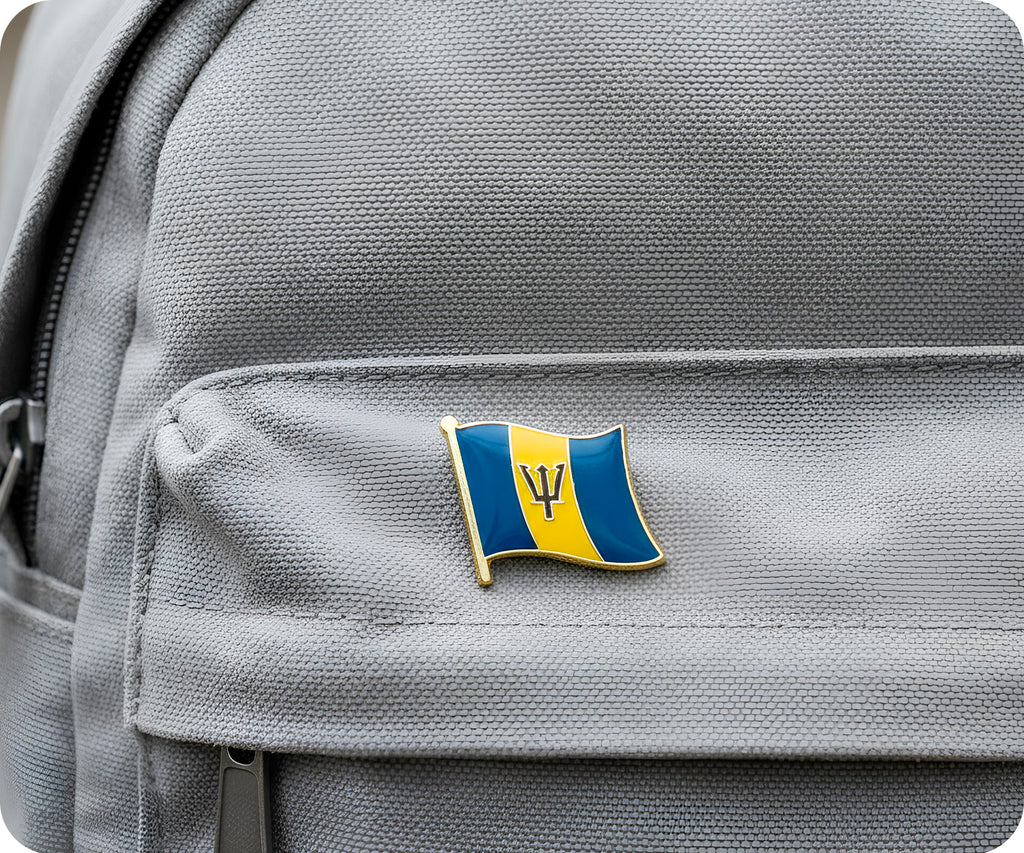 Barbados Flag Pin Badge