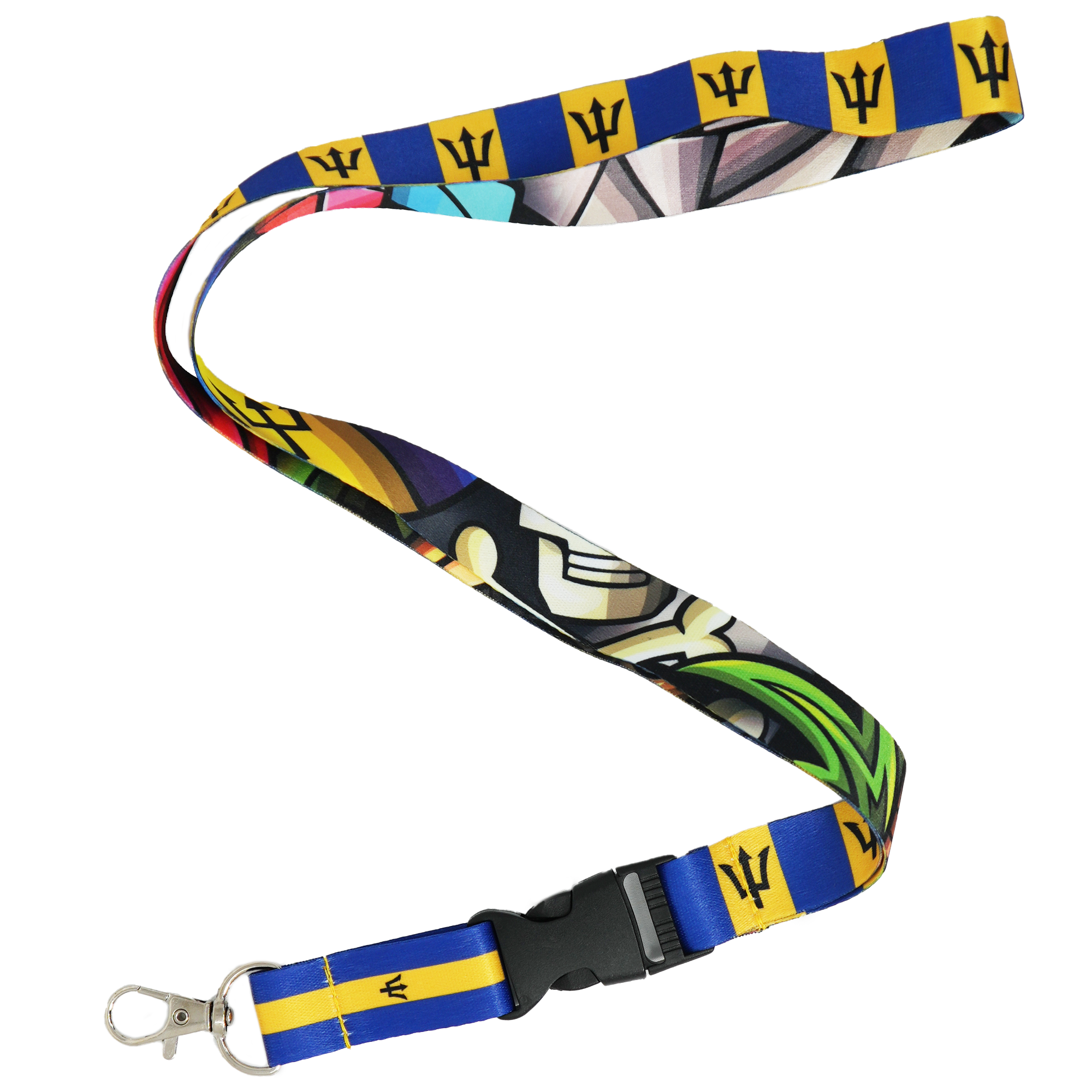 Barbados Trident Flag Lanyard Main image