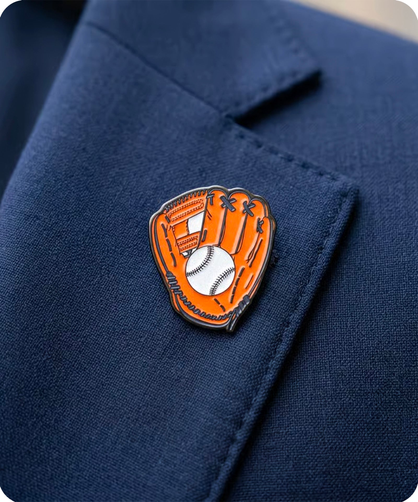 Baseball Glove & Ball Enamel Pin Badge