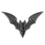 Vampire Bat Black Pin Badge