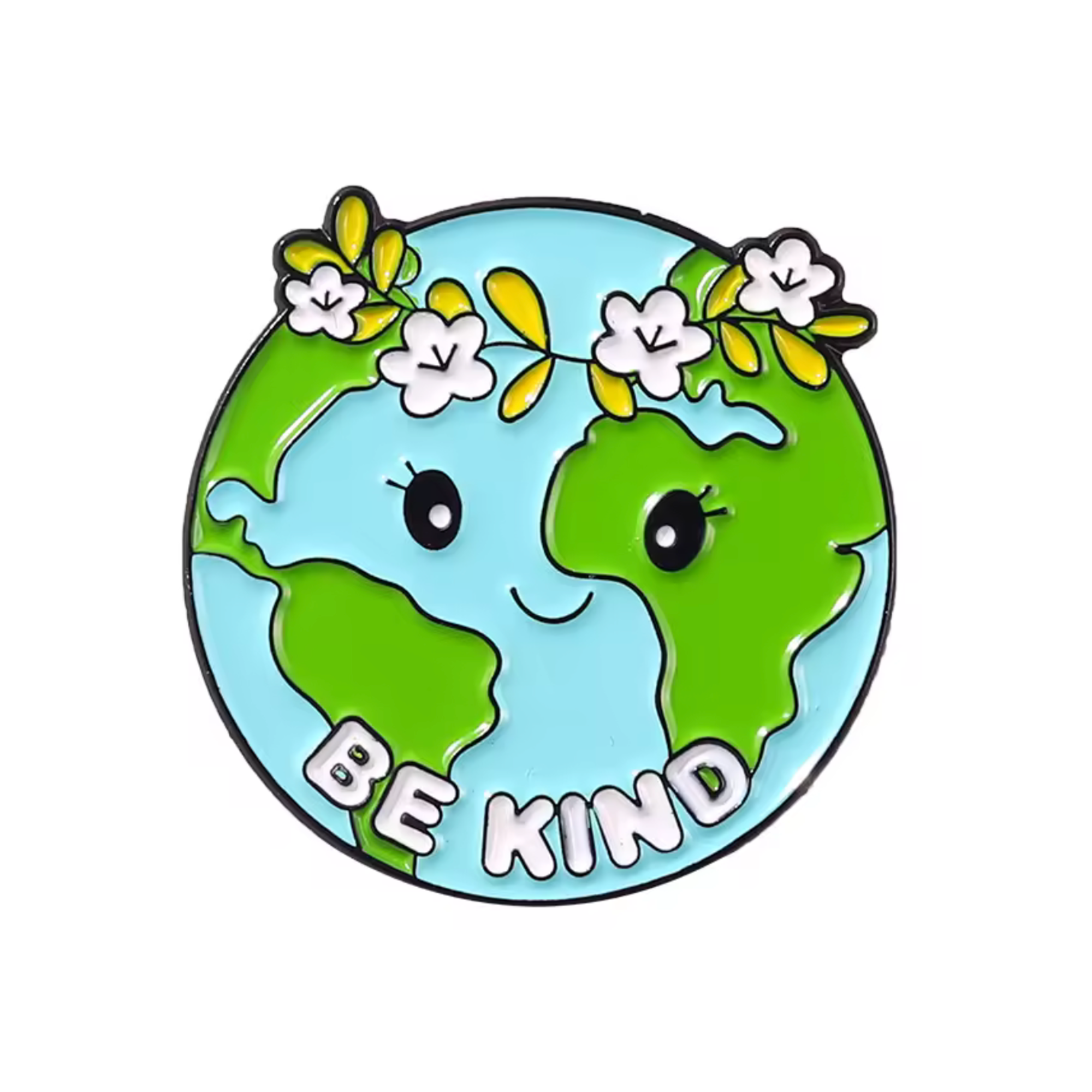 Chapa redonda "Be Kind Earth" Imagen principal del producto