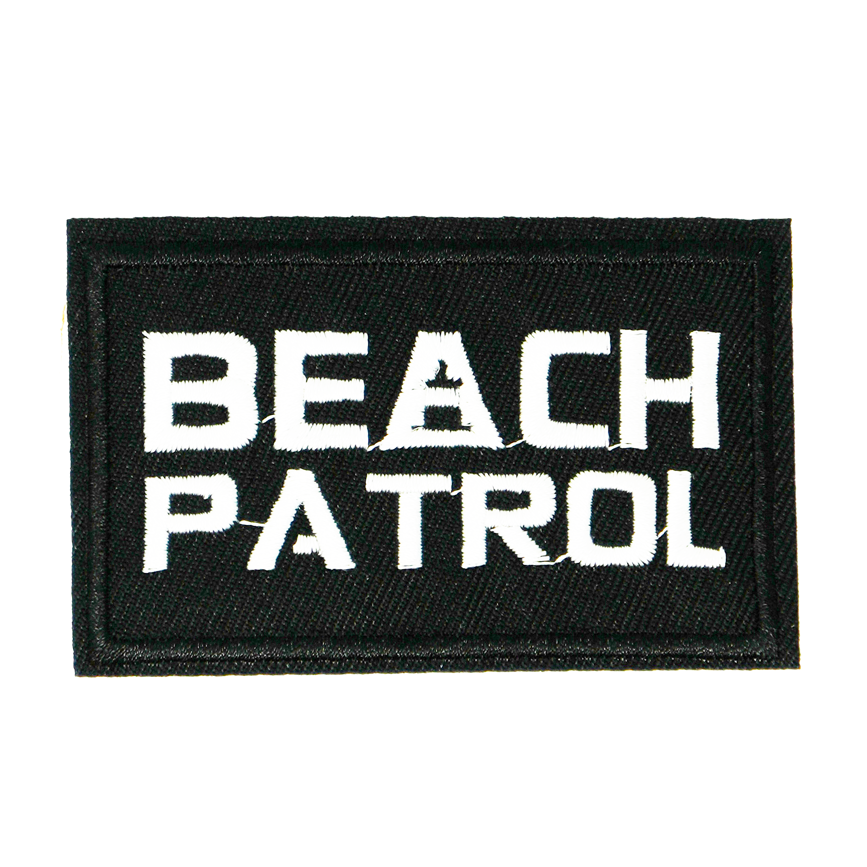 Beach Patrol Black Lifeguard Buoy Iron On Patch (7.8 x 5cm) Main image