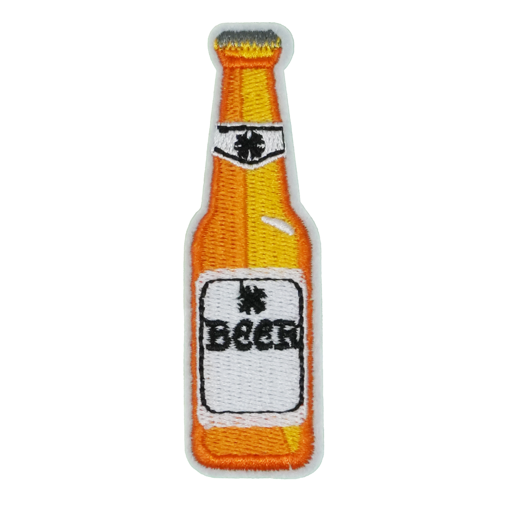 Beer Bottle Alcohol Patch Iron On (8 x 2.6cm)