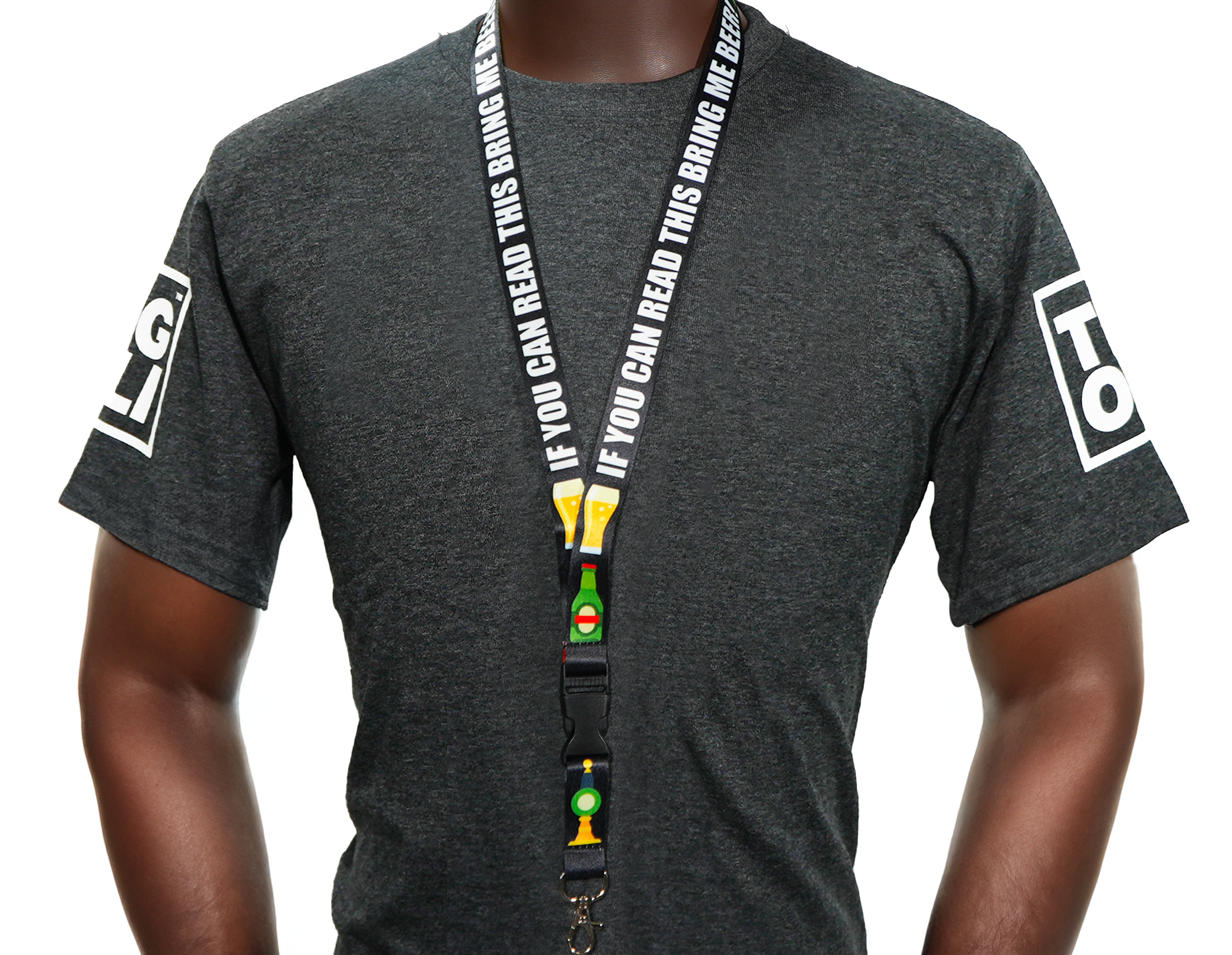 If You Can Read This Bring Me Beer Lanyard Secondary image