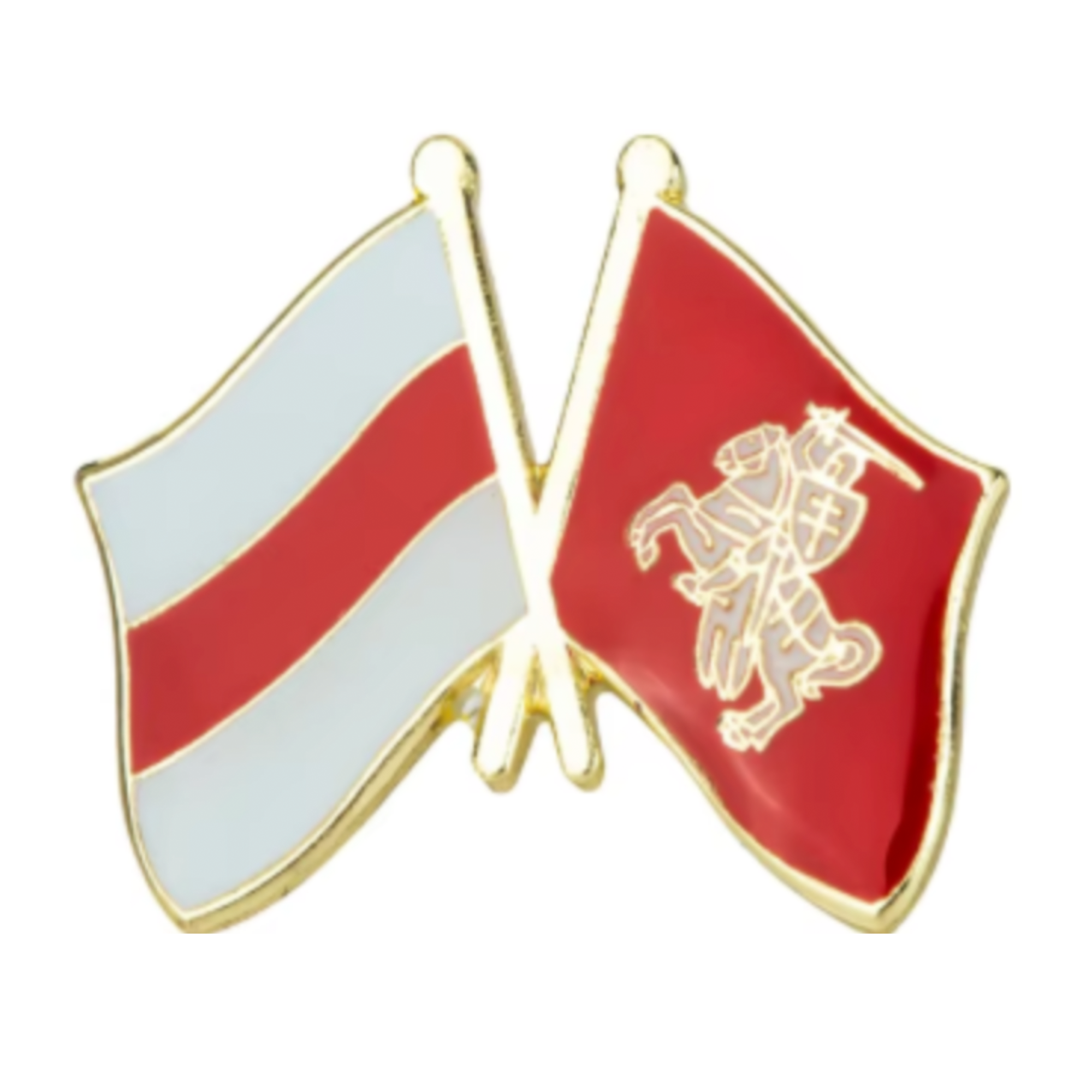 Belarus & Belarus Coat of Arms Friendship Pin Badge