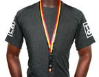 Belgium Flag Lanyard – Belgian National Colours Neck Strap with Crest