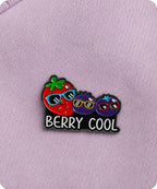 Berry Cool Strawberry & Blueberries Enamel Pin Badge