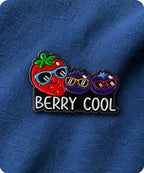 Berry Cool Strawberry & Blueberries Enamel Pin Badge