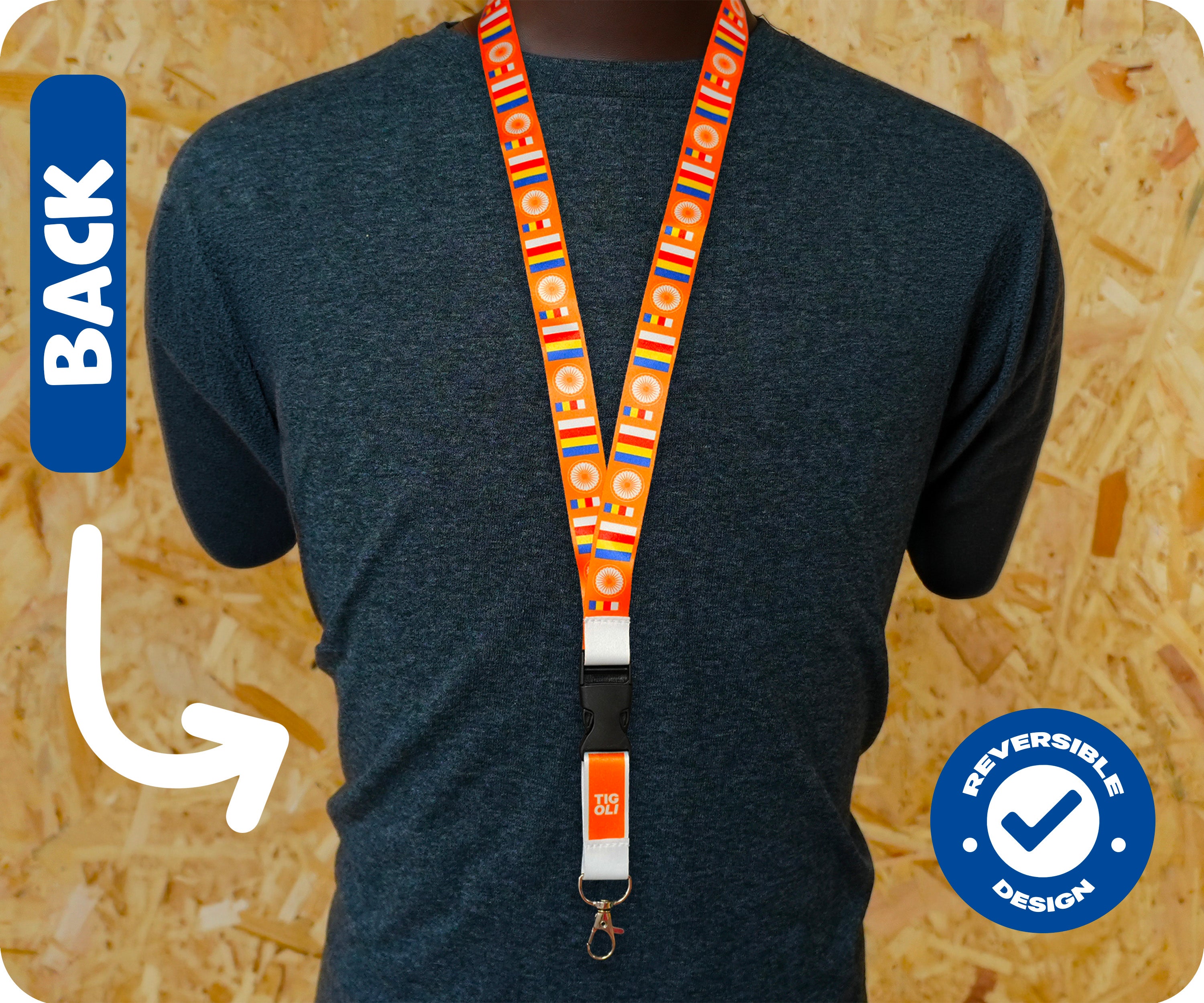Buddhism Dharma Flag Lanyard Keychain