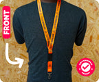 Caution Biohazard Warning Symbol Lanyard