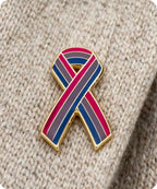 Bisexual Pride Awareness Ribbon Enamel Pin Badge