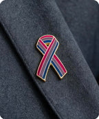 Bisexual Pride Awareness Ribbon Enamel Pin Badge