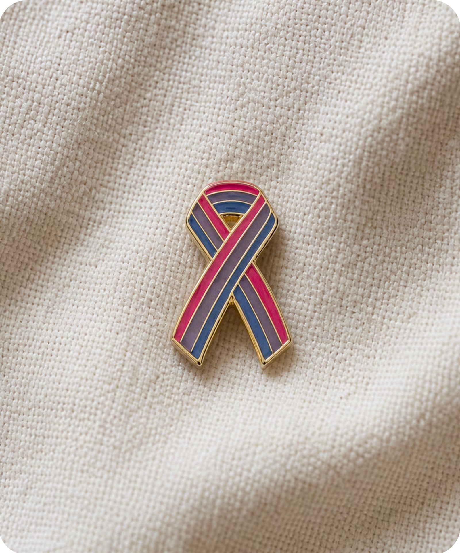 Bisexual Pride Awareness Ribbon Enamel Pin Badge