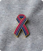 Bisexual Pride Awareness Ribbon Enamel Pin Badge