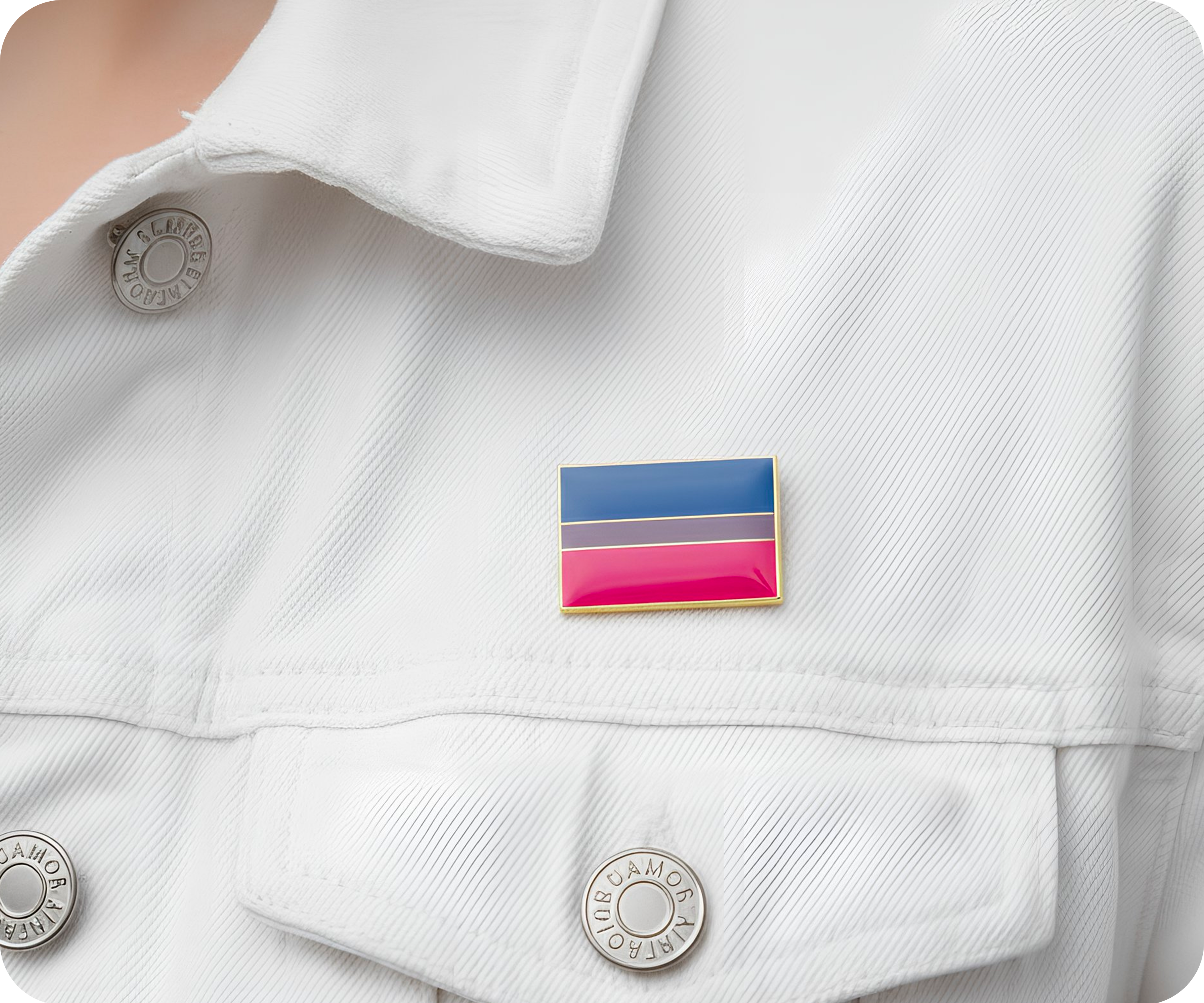 Pin rectangular bisexual