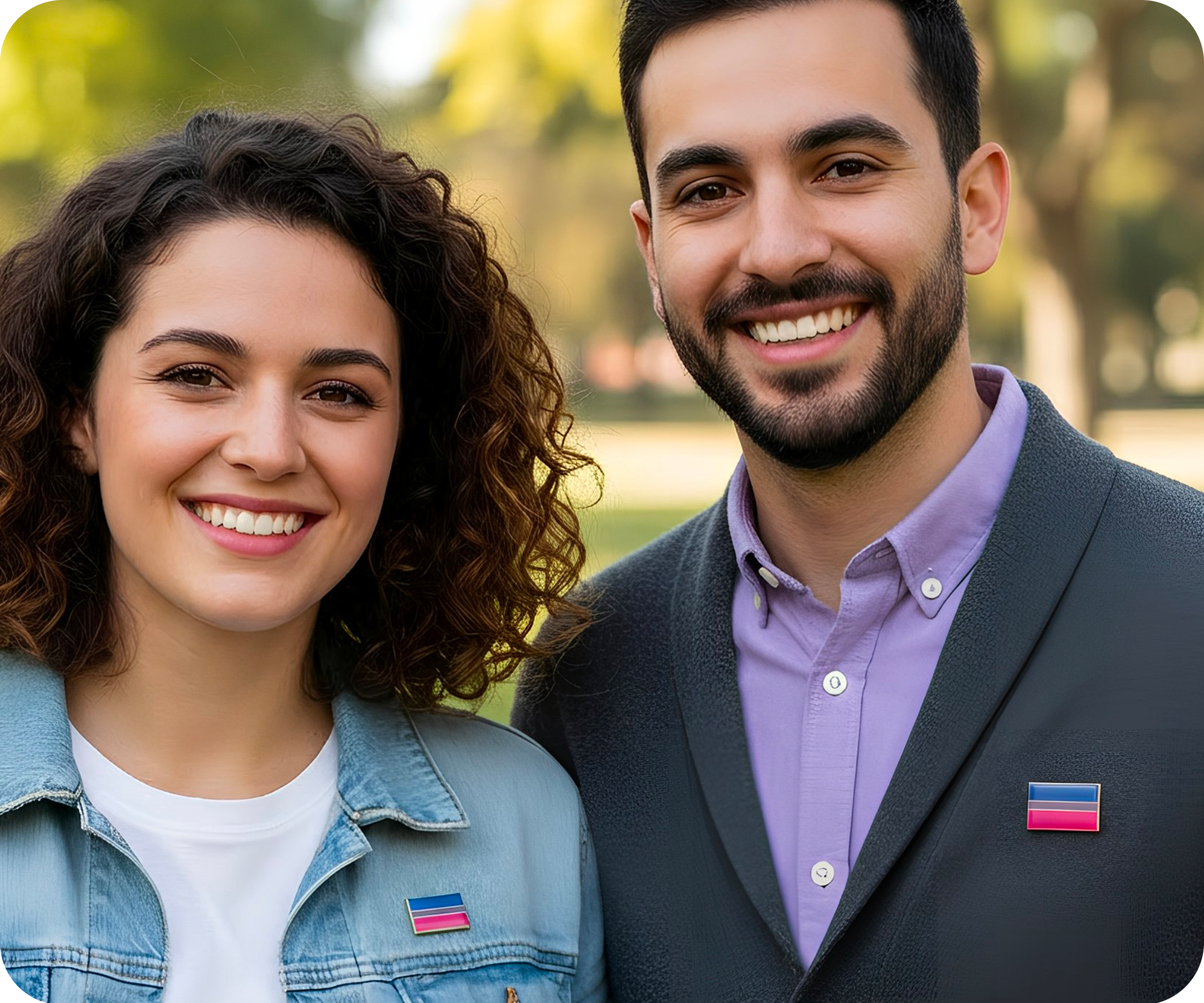 Pin rectangular bisexual