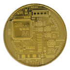 Gold Bitcoin Replica Coin – Cryptocurrency Collector’s Token