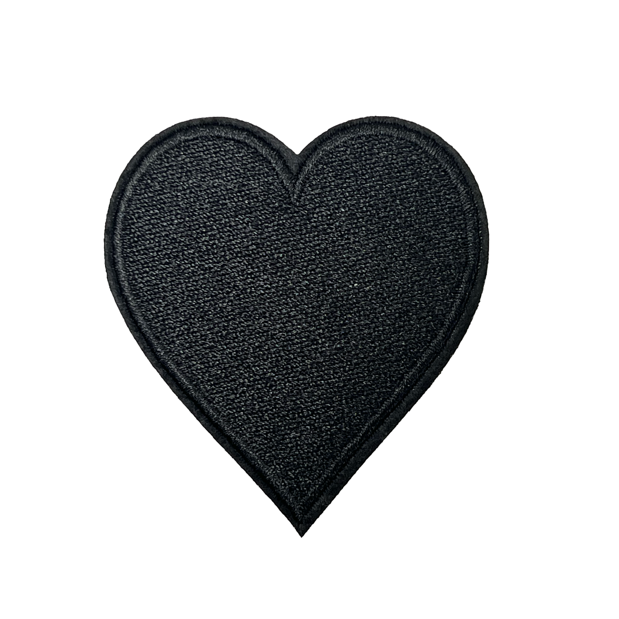 Black Heart Embroidery Patch (7 x 6cm) Main image
