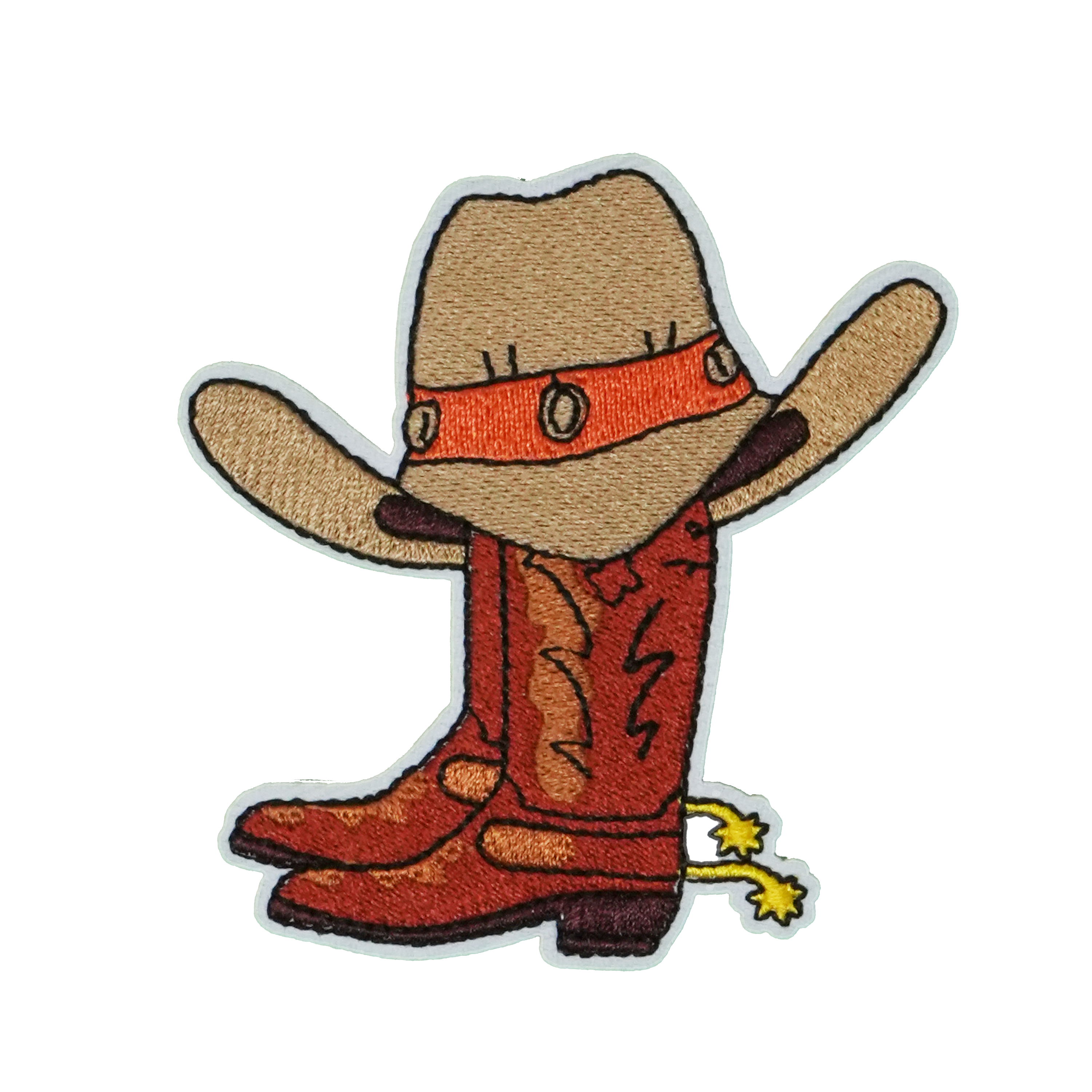 Botas y Sombrero de Vaquero Parche Termoadhesivo Lejano Oeste (8 x 8cm) Imagen principal del producto