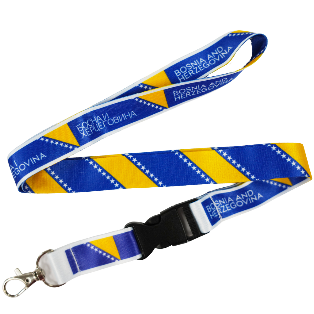 Bosnia and Herzegovina Flag Lanyard Keychain