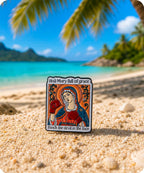 Hail Mary Punch the Devil Enamel Pin Badge