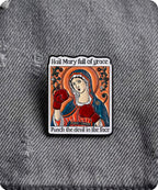 Hail Mary Punch the Devil Enamel Pin Badge