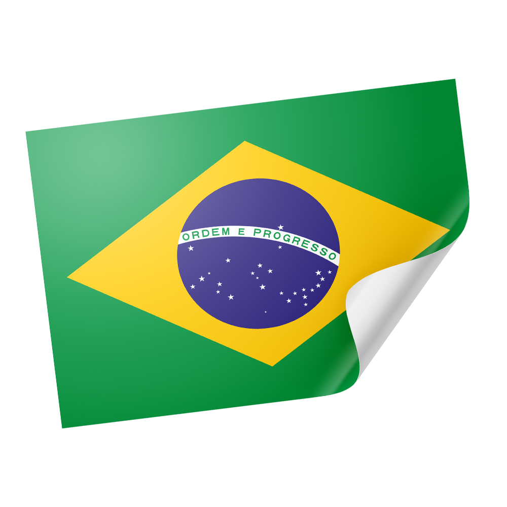 20 X Brazil Flag Stickers Main image
