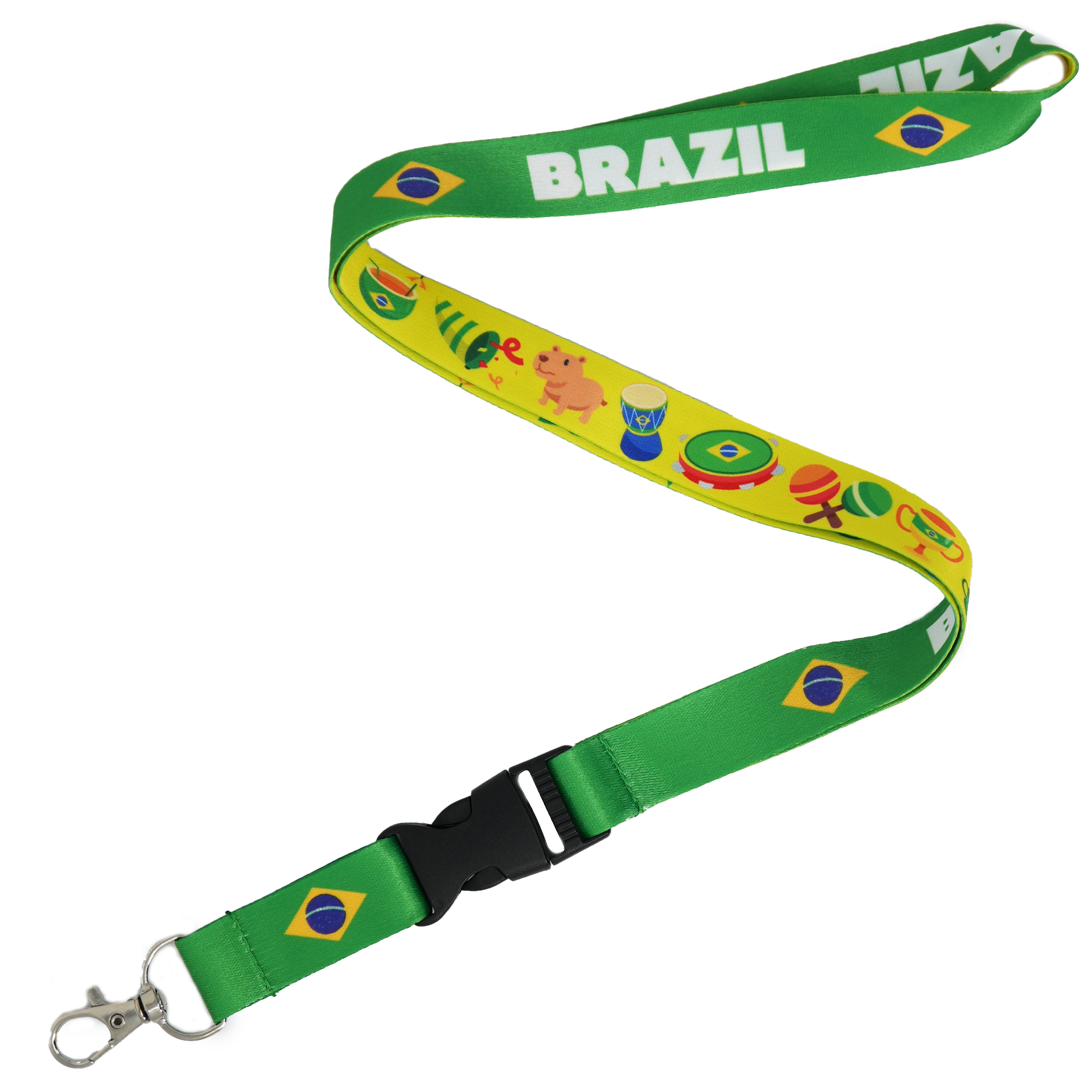 Brazil Brazilian Festival Flag Lanyard Main image