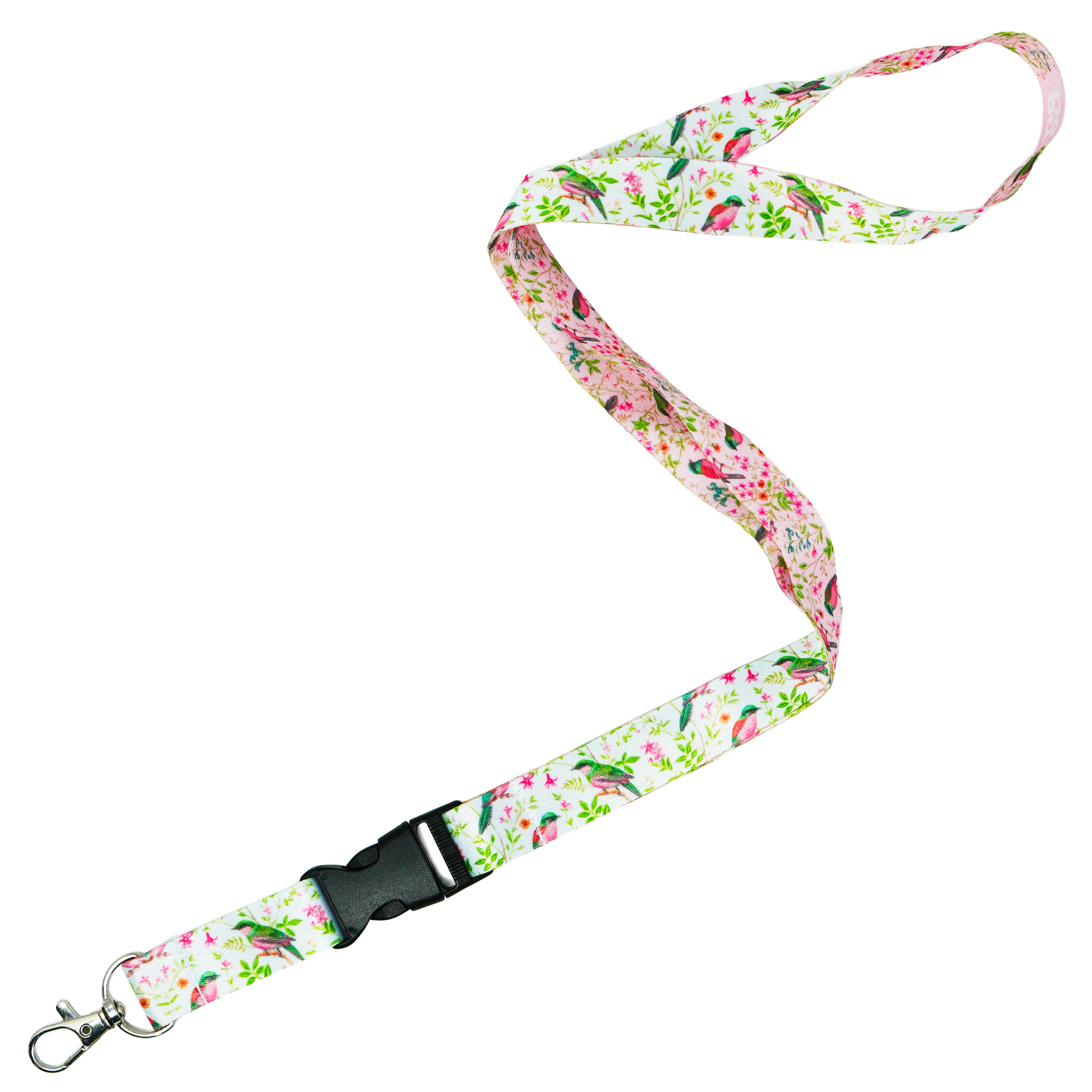 Cordón de Aves y Flores – Correa de Cuello con Elegante Estampado de Naturaleza Imagen principal del producto