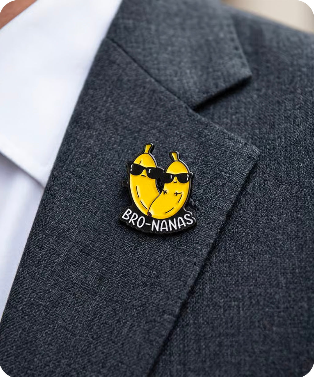 Bro-Nanas Enamel Pin Badge