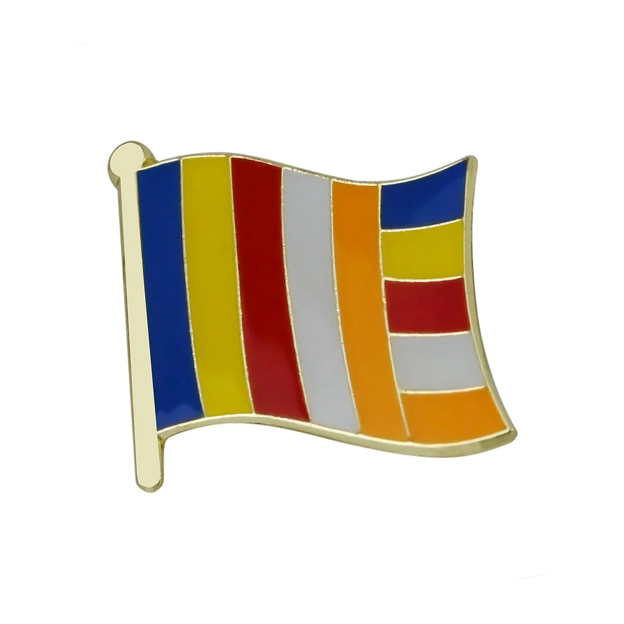 Pin con la bandera del budismo Imagen principal del producto