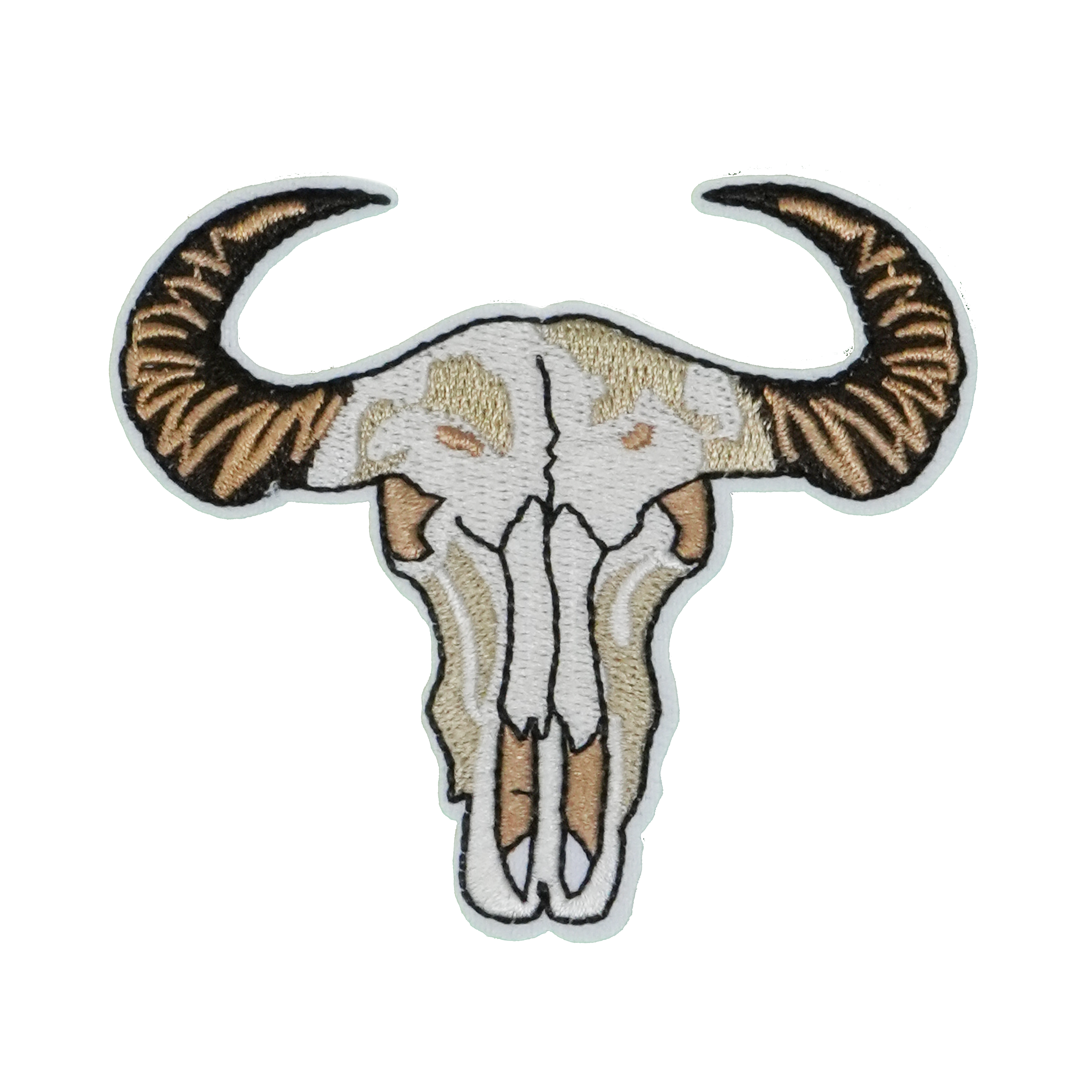 Buffalo Skull Wild West Patch Iron On (8 x 7cm) Main image