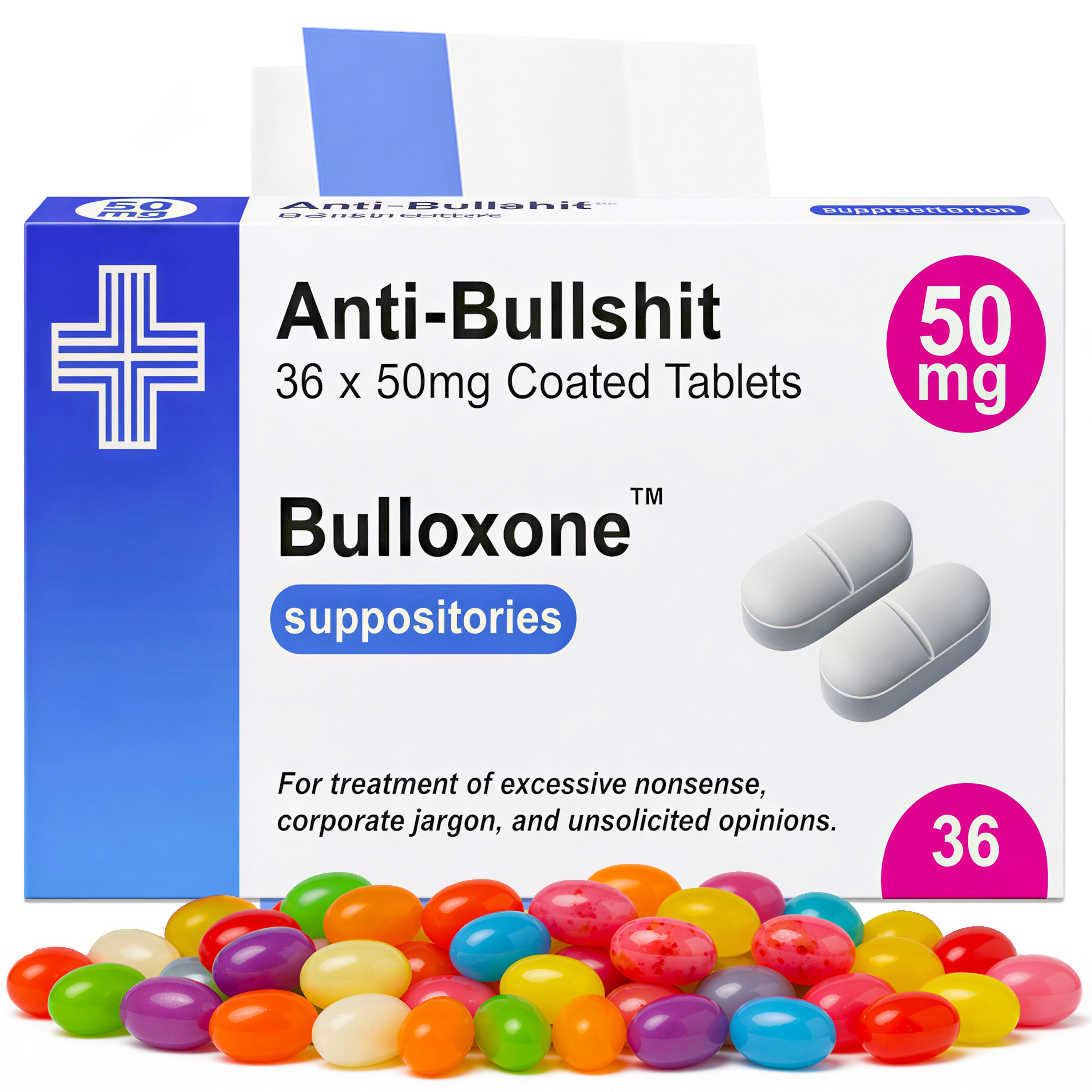 Anti-Bullshit Prescription Joke Jelly Beans, 36g | Vegan & Vegetarian Main image